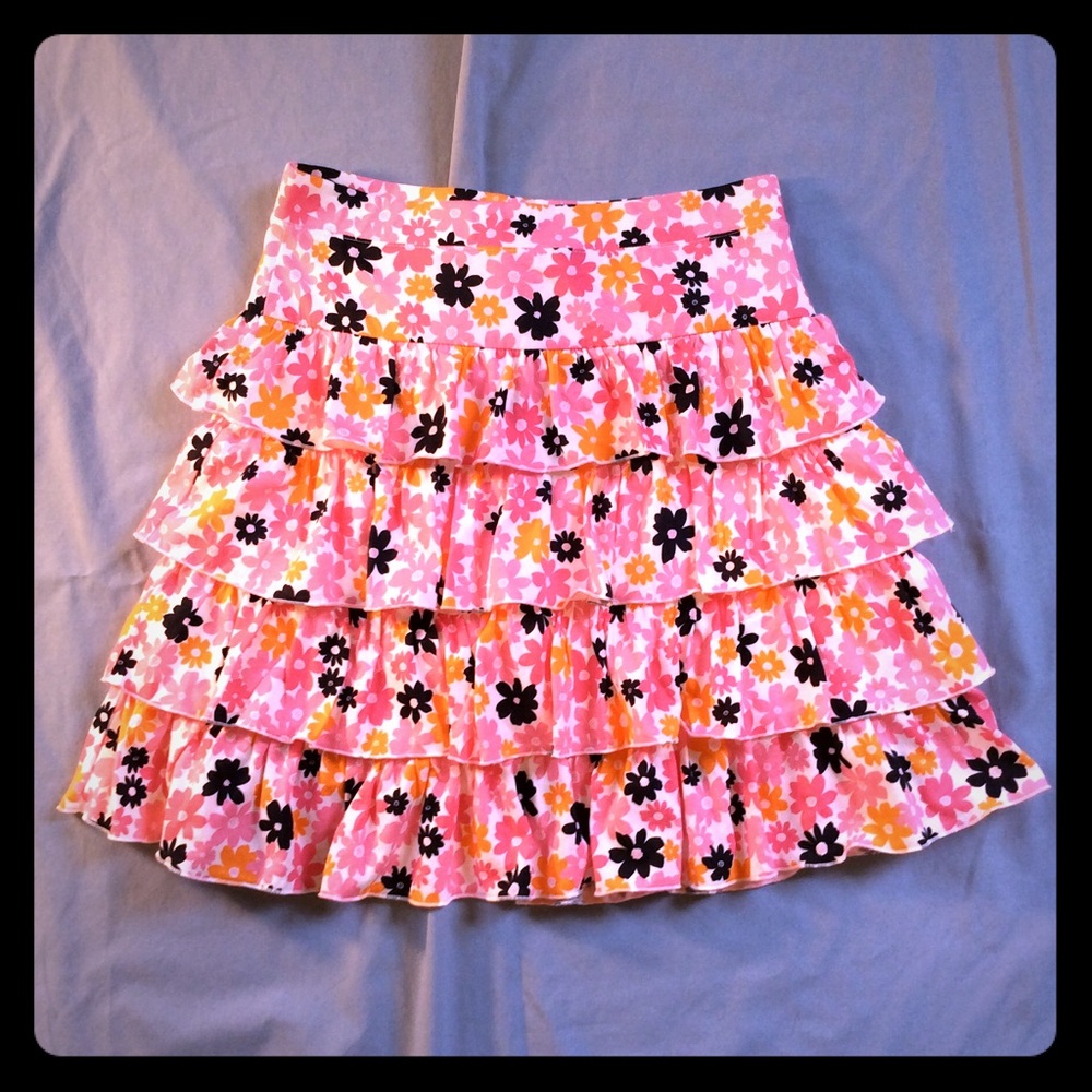 NWT! Lands' End Kids Adorable Floral Skort!